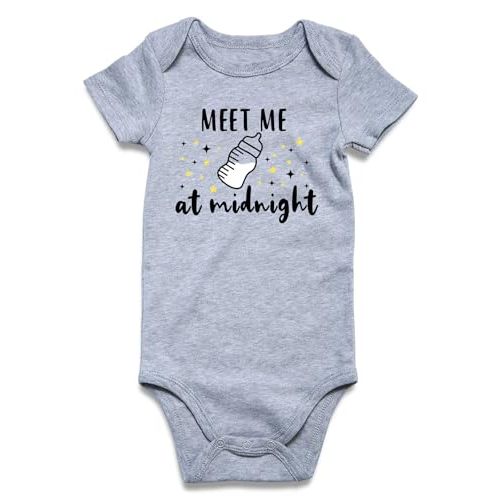 Funnycokid Baby Boys Girls Bodysuit Funny Newborn Romper Short Sleeve Infant Neutral Outfits Jumpsuit 0-12 Months
