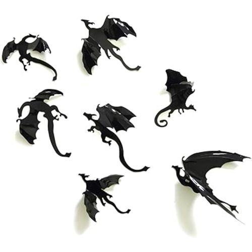 Honbay PVC 3D Dragon Decorative Wall Decals Wall Stickers for Home Wall Decoration