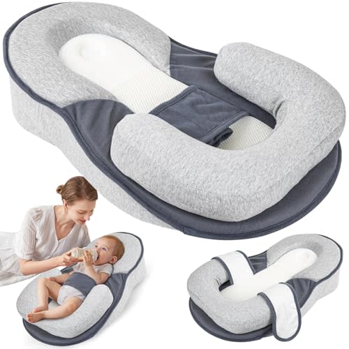 Feeding Pillow Anti Overflow Feeding Pillow for Reducing Spit-Up, Safety Nursing Pillow