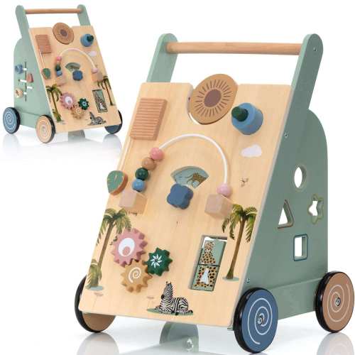 OmaOmaOma Wooden Baby Walker - Multi-Activity Push Walker