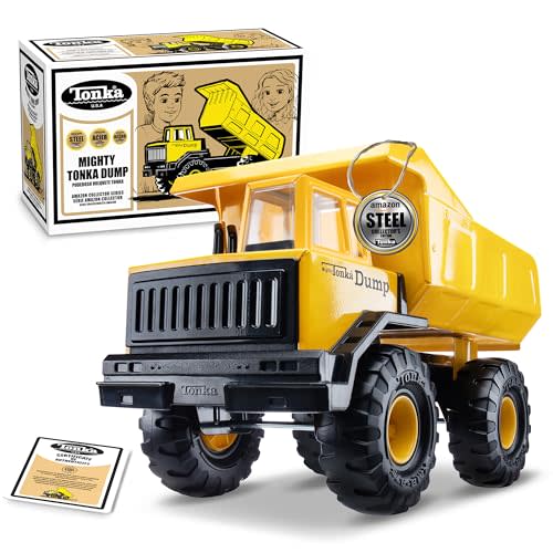 Tonka Retro Mighty Dump Truck - Collector's Edition - Made with 2X More Steel, Kids Construction Toy, Metal Truck, Toy Truck for Boys and Girls, Kids, Toddlers, Ages 3+