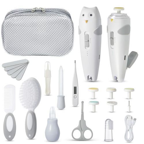 Lictin Baby Healthcare and Grooming Kit, 26 in 1 Electric Nail Trimmer Set