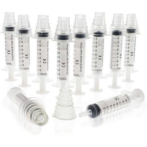 Bright Creations 10 Pack Oral Medicine Syringes with Bottle Adapter (Transparent)