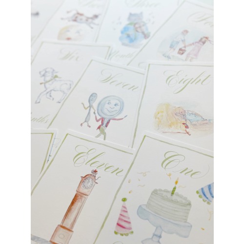 Nursery Rhyme Milestone Cards - Green