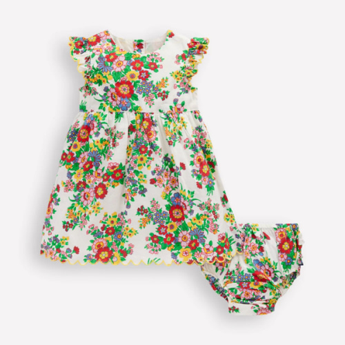 Woven Frill Dress-Multi Floral | Boden USA