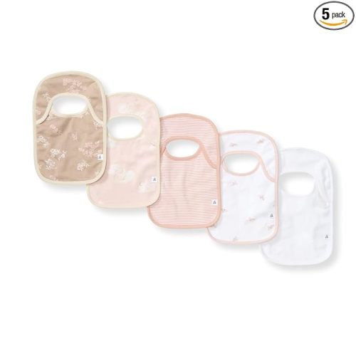 Burt's Bees Baby Organic Baby Bibs – 100% Cotton Newborn Infant Bibs for Baby Boys & Girls