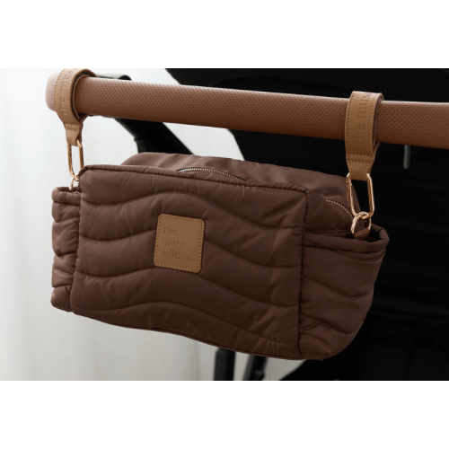 Espresso Wave Quilted Baby Pram Caddy