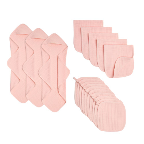 Small Story Muslin Essentials 18-Piece Gift Set - Pink Hues