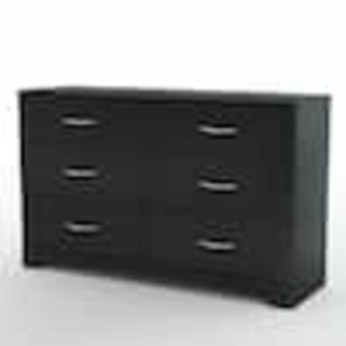 South Shore Step One 6-Drawer Pure Black Dresser 3107010