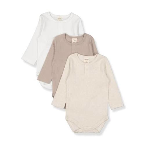 Neutral Baby 3 Pack Long Sleeve Organic Cotton Bodysuit | Best&Less™ Online