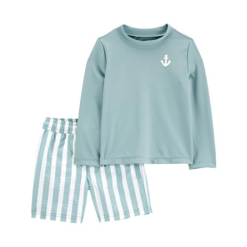Carter’s Child of Mine Baby and Toddler Boy Two-Piece Rash Guard Set, Sizes 0/3M-5T