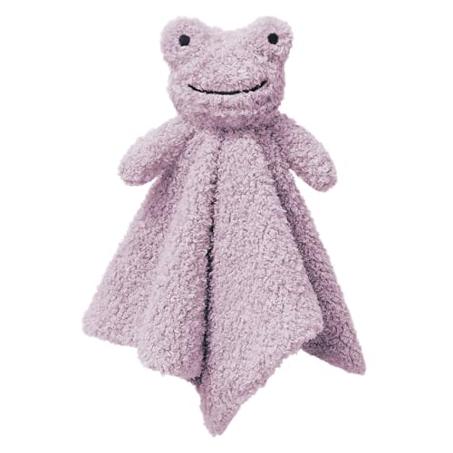 Baby Purple Frog Soft Stuffed Animal Security Blanket, Plush Frog Character Lovey Blanket, Baby Shower/Nursery Gift, Newborn Infant Toddler Snuggle Blankie for Girls Boys, 14 Inches