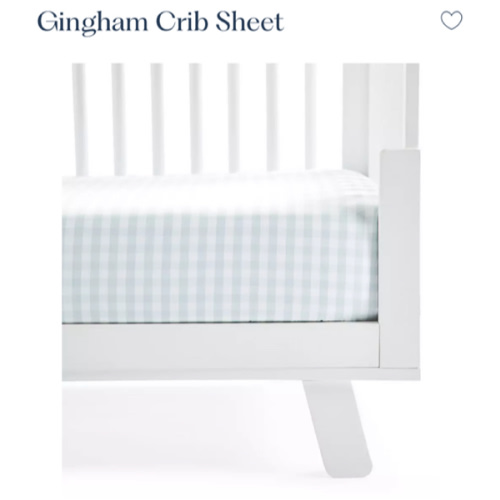 Gingham Crib Sheet | Serena and Lily