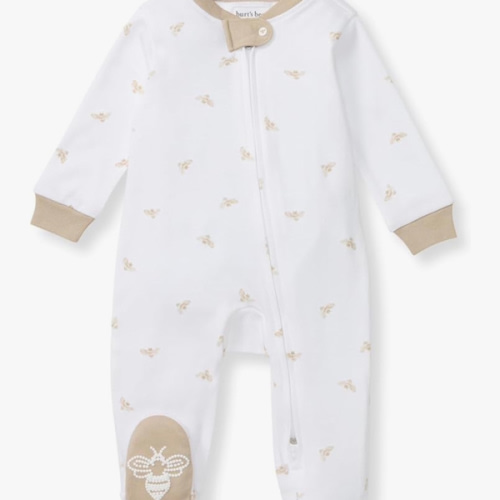 Newborn - Burt's Bees Baby Boys Sleep and Play PJs, 100% Organic Cotton One-Piece Zip Front Romper Jumpsuit Pajamas
