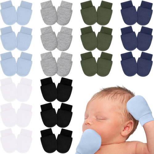 18 Pairs Preemie Mittens, Soft Cotton No Scratch Gloves for Premature Babies