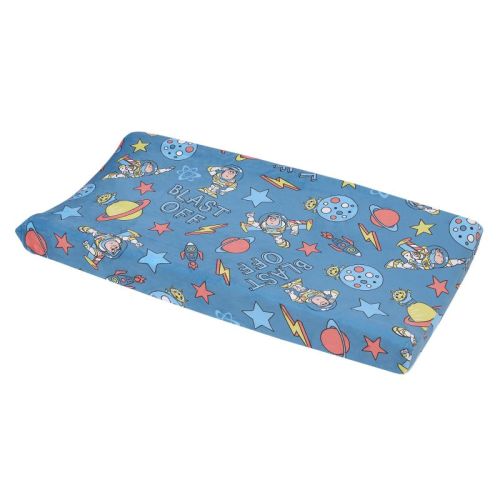 NoJo Disney Toy Story Buzz Lightyear Blue and Orange Blast-Off Contoured Changing Pad Cover