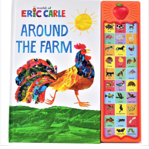 World of Eric Carle, Around the Farm 30-Button Animal Sound Book - Great for First Words - PI Kids