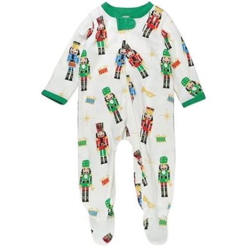 HonestBaby Unisex Baby Holiday Sleep & Play Footed One-Piece Pajama Sleeper 100% Organic Cotton