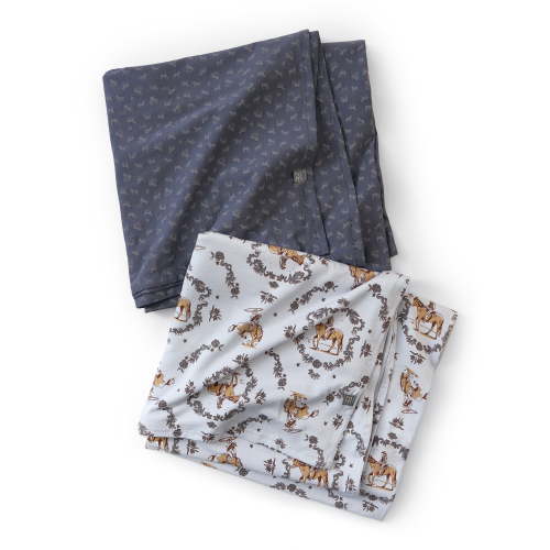 Modern Moments by Gerber Baby Neutral Super Soft Swaddle Blankets, 2-Pack, Gray Western, One Size