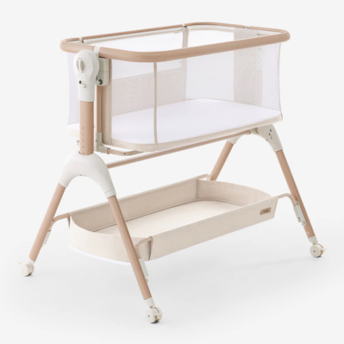 HARPPA Cuddly Signature | 3-in-1 Rocking Baby Bassinet & Bedside Sleeper with Anti-Reflux Mattress for Newborns | Attaches to Bed, Adjustable Height, Tool-Free Setup, Portable Wheels, CPSC Certified, Gentle Rocking Motion | Ideal for Infants, Safe Co-Slee