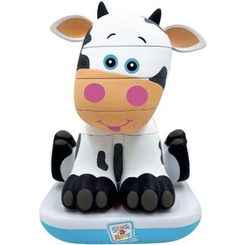 Stack-A-Roos/Stackaroos Barnyard Animal Stacking STEM Toy for Toddlers - Baby Cow