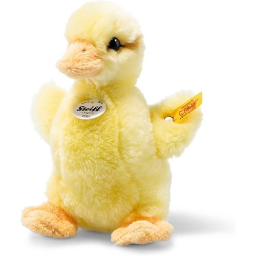 Steiff USA Yellow Pilla Duckling Plush Toy, 5.5” x 5.1” x 3.5” – Cuddly Duck Toy, Airbrushed Accents (73335), Miniature