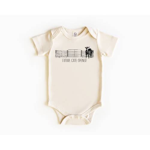 Future Gate Opener Bodysuit, Cute Country Toddler Tee, Pregnancy Announcement Gift, Cattle Farmer Baby Clothing