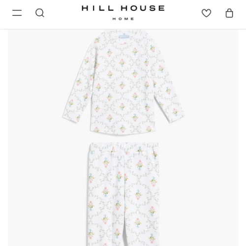 The Baby PJ Set - Pastel Trellis – Hill House Home