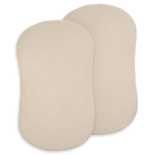 Halo BassiNest Fitted Sheet 100% Organic Cotton 2-Pack  - Oat