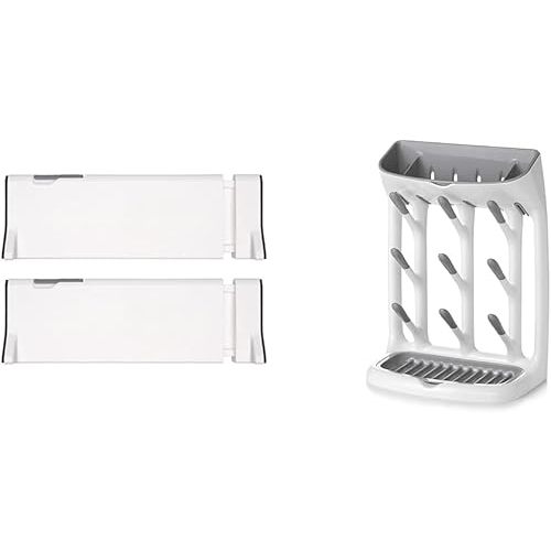 OXO Tot Drawer Dividers, 2-Pack & Plastic Tot Space Saving Drying Rack for Kitchen