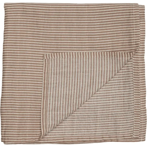 Swaddle - 100% Organic Cotton - Muslin Swaddle Blankets for Newborn, 47" x 47" (Natural Stripe)