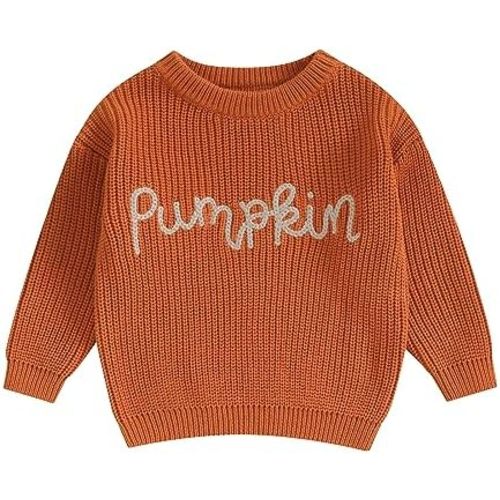 Baby Girl Cable Knit Sweater Long Sleeve Boho Floral Embroidery Oversized Sweatshirt Warm Fall Winter Clothes