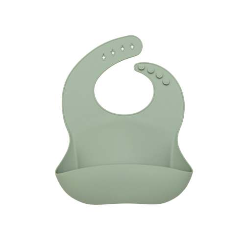 Silicone Bib - Silver Sage