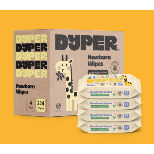 Newborn Baby Wipes 99.9% Water | Ultra-Gentle | DYPER