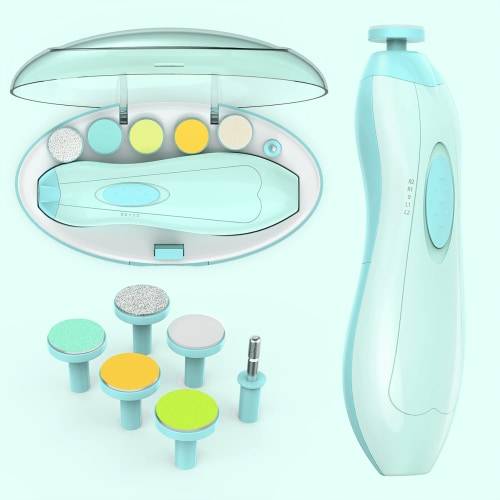 Lupantte Baby Nail Clippers with Light, Electric Baby Nail Trimmer, Safe Baby Nail File for Newborn, Green