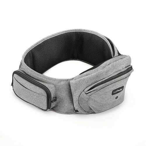 Tushbaby - Safety-Certified Hip Seat Baby Carrier - Mom’s Choice Award Winner, Seen on Shark Tank, Ergonomic Carrier & Extenders for Newborns & Toddlers (Carrier, Grey)