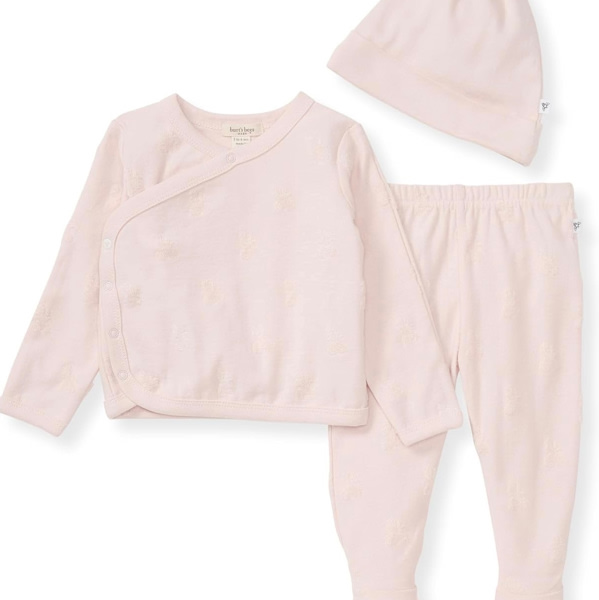 Burt’s Bees Baby Organic Cotton Take Me Home Set, 3-Piece Top, Pants & Hat