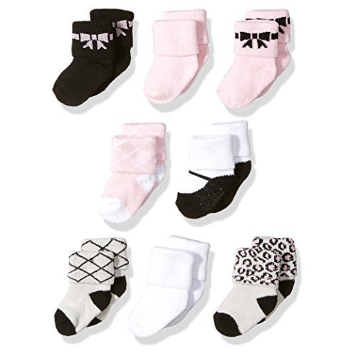Hudson Baby unisex-baby Cotton Rich Newborn and Terry Socks