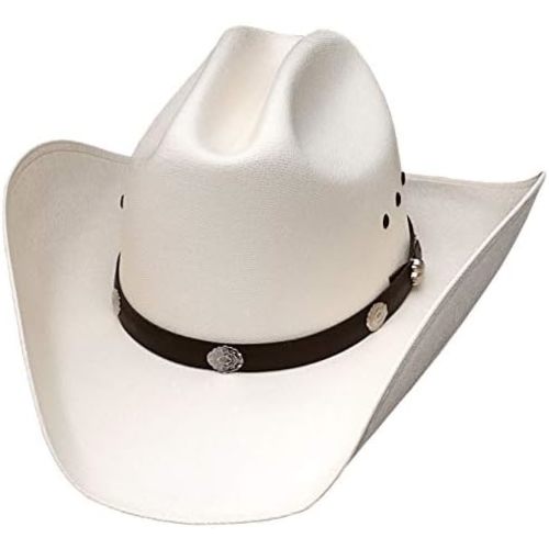 Western Express Natural Straw Cowboy Hat - Cattleman Style with Silver Conchos Band | Kids' Cowboy & Cowgirl Hat