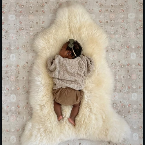 Bright Ivory Nursery Sheepskin– East Perry