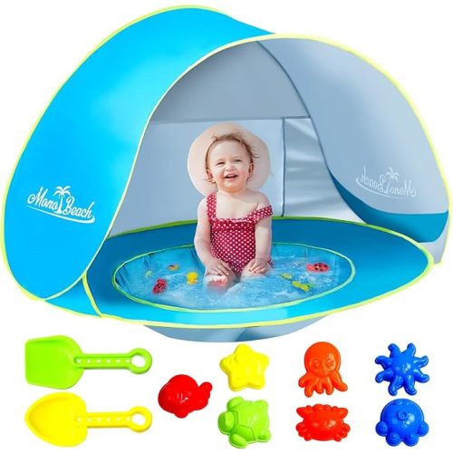 Monobeach Baby Beach Tent Pop Up Portable Shade Pool UV Protection Sun Shelter for Infant