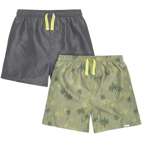 Gerber Baby Boys' Toddler 2-Pack Swim Trunks