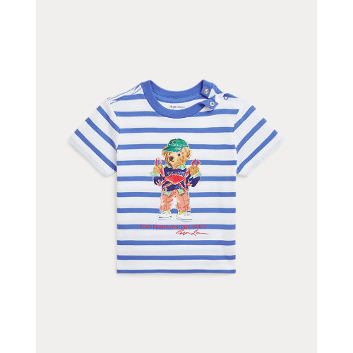 Polo Bear Striped Cotton Jersey Tee | 9 Months