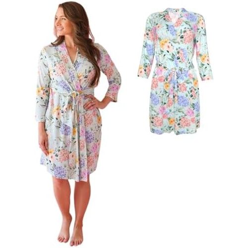 Posh Peanut Maternity Robe for Hospital Delivery - Soft Viscose from Bamboo Postpartum Robe for Women Nursing & Lounging