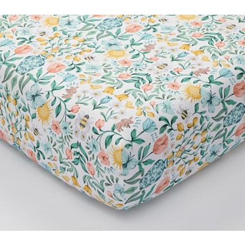 Organic Blair Bunny Crib Sheet , Multi