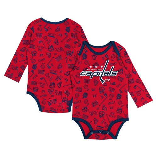 Infant Washington Capitals Red Dynamic Defender Long Sleeve Bodysuit