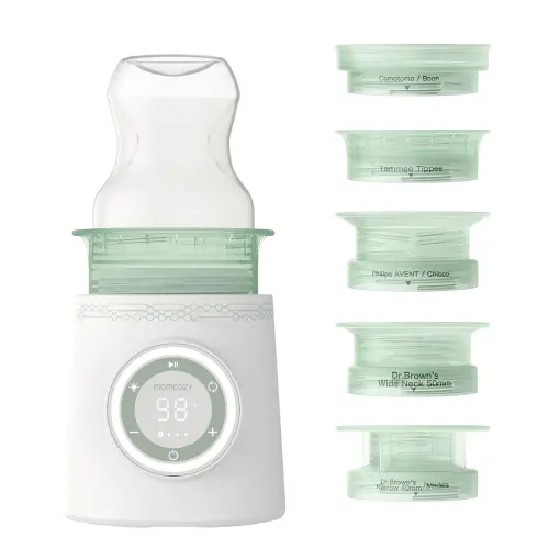Momcozy Portable Bottle Warmer, Safety Material Baby Bottle Warmer for Travel with 5 Connectors