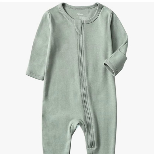 O2 BABY Baby Boys Girls Organic Cotton Zip-Front Sleeper Pajamas, Footed Sleep 'n Play
