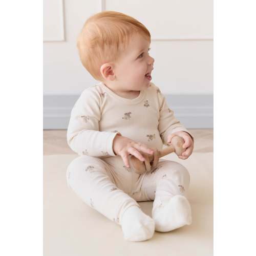 Organic Cotton Fernley Bodysuit - Sasha Puppy Tofu