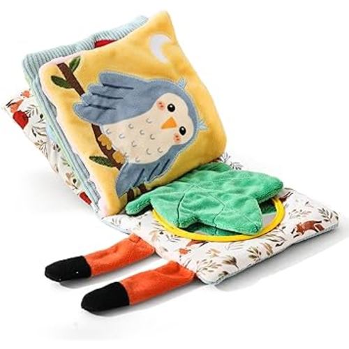 Soft Baby Book Sensory Books for Babies Newborn Infant Toys with Touch and Feel, Crinkle Pages, Mirror, Textures Early Learning Toy Gift for Tummy Time & Sensory Development